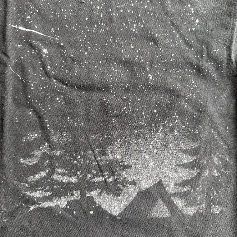 Men's t-shirt, large, black, camping